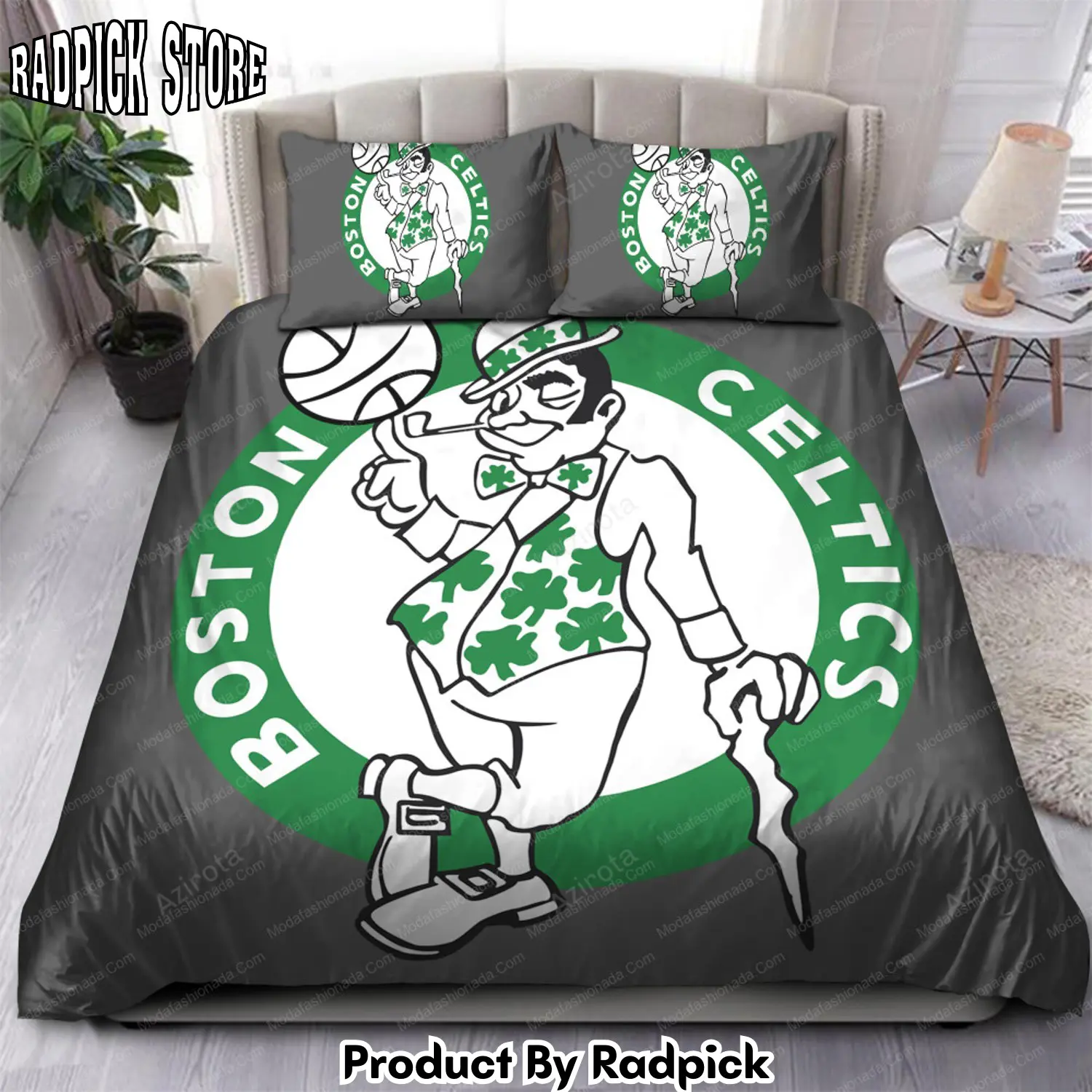 Radpick logo boston celtics 121 bedding sets rp3279030